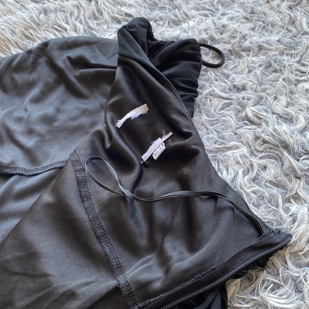NWOT Princess Polly JOCASTA MINI Ribbed One Shoulder Black Dress - Picture 14 of 16